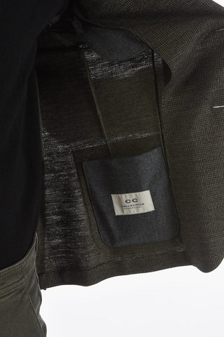Half-Lined Hopsack Blazer with Side Vents