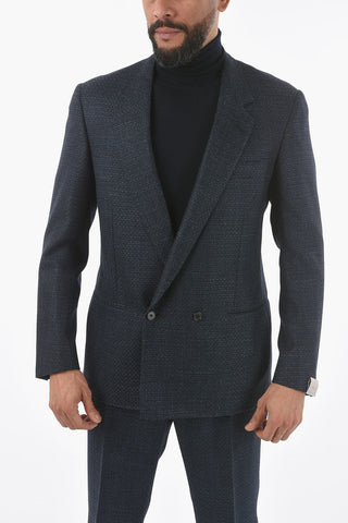 Half-Lined Suit with Welt Pocket and Notch Lapel