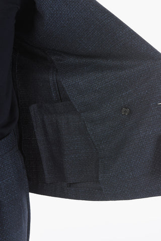 Half-Lined Suit with Welt Pocket and Notch Lapel