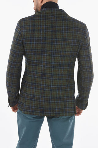 Giacca RETAILORED in Lana Semifoderata con Check Pattern e Tasca con Aletta