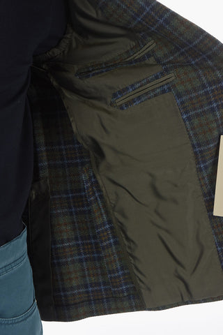 Giacca RETAILORED in Lana Semifoderata con Check Pattern e Tasca con Aletta
