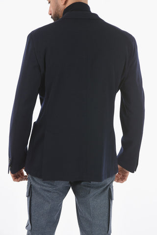 Half-Lined Blazer with Welt Pocket and Side Vents