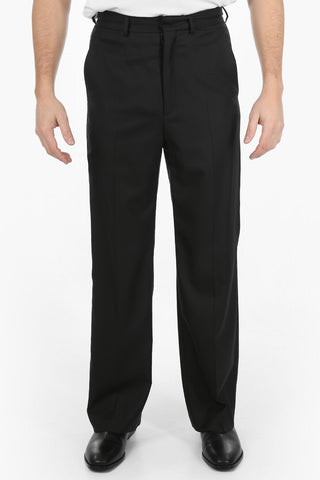 Virgin Wool Wide Leg Pants