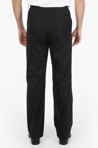 Virgin Wool Wide Leg Pants