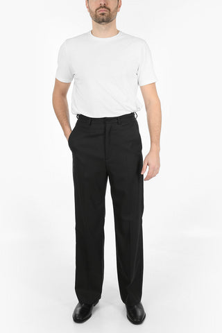 Virgin Wool Wide Leg Pants