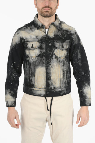 Acid Wash Effect Denim ROCKER Jacket