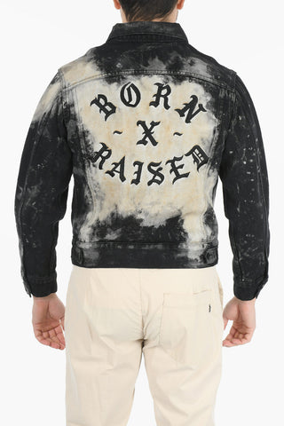 Acid Wash Effect Denim ROCKER Jacket