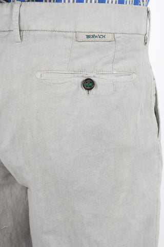 Pantaloni Dritti a 3 Tasche in Lino