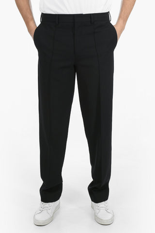 Pantalone Straight Leg in Misto Lana