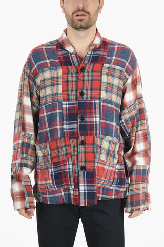  Scrapwork Shawl Collar Shirt