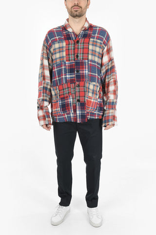  Scrapwork Shawl Collar Shirt