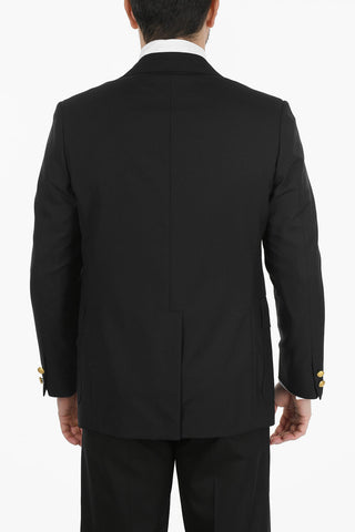 Wool Blazer with Jewel Buttons