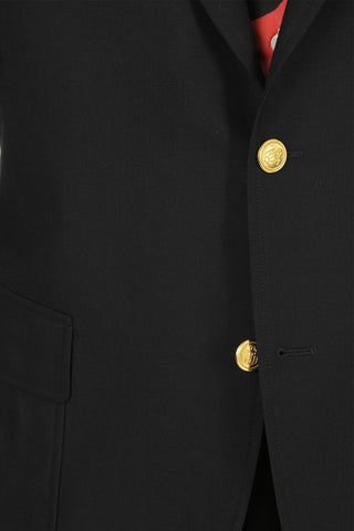 Wool Blazer with Jewel Buttons