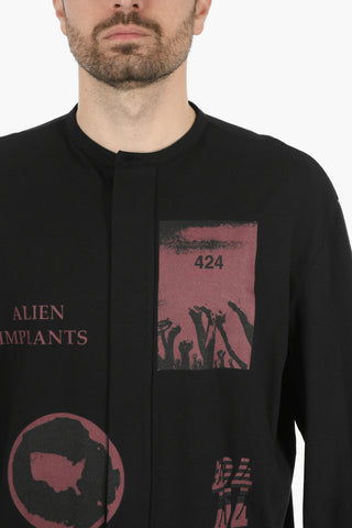 Printed Corean Neck Shirt