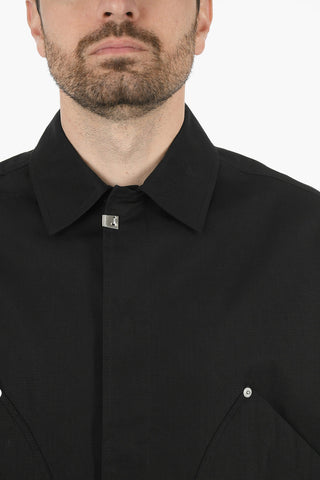 Cappotto Monopetto con Maniche in Maglia