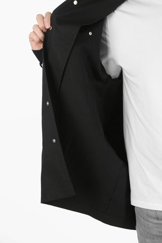 Cappotto Monopetto con Maniche in Maglia