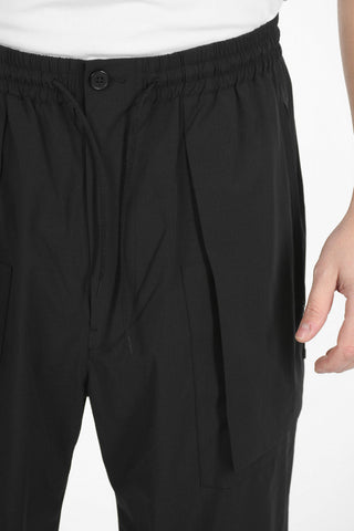 Shorts Cargo in Nylon con Elastico in Vita