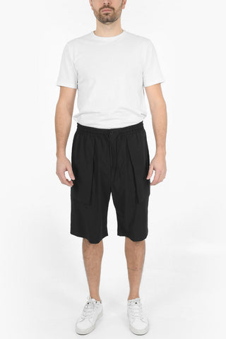 Shorts Cargo in Nylon con Elastico in Vita
