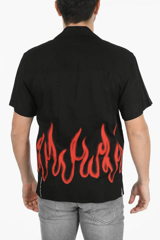 Flame Printed Short Sleeves Shirt