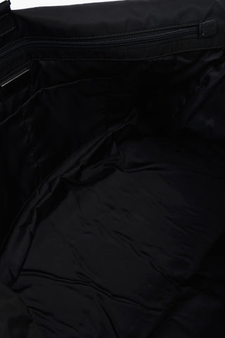 Nylon Weekender Bag with Leather Detailings