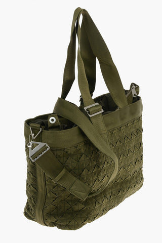 Braided-fabric WEBBING Weekender with Removable Strap