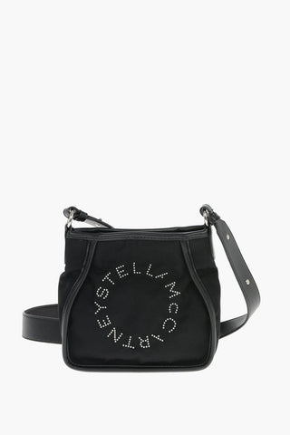 Nylon Crossbody Mini Bag with Studded Logo