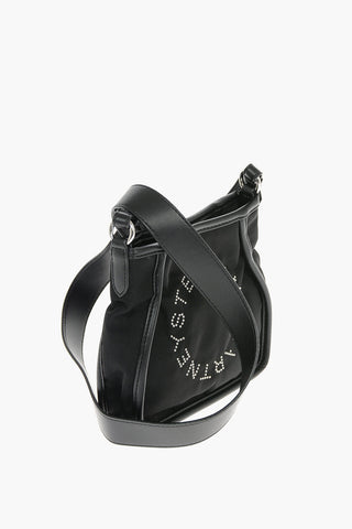Nylon Crossbody Mini Bag with Studded Logo