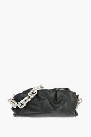 Soft-leather THE CHAIN POUCH Hand-bag with Gold-toned Chain Strap