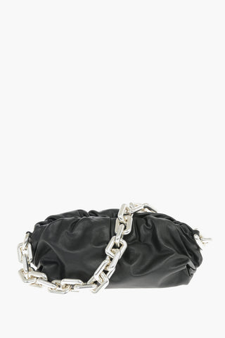 Soft-leather THE CHAIN POUCH Hand-bag with Gold-toned Chain Strap
