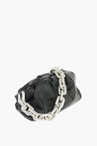 Soft-leather THE CHAIN POUCH Hand-bag with Gold-toned Chain Strap