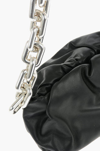 Soft-leather THE CHAIN POUCH Hand-bag with Gold-toned Chain Strap