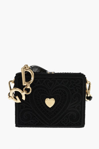Cordonetto-embroidered DOLCE BOX Handbag with Gold-tone Hardware