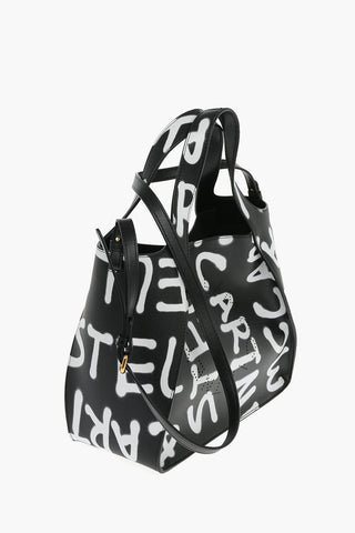 Monogram-printed Veggy Leather Shoulder Bag with Removable Strap