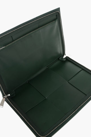 Braided-grained-leather ARCO Maxi Briefcase