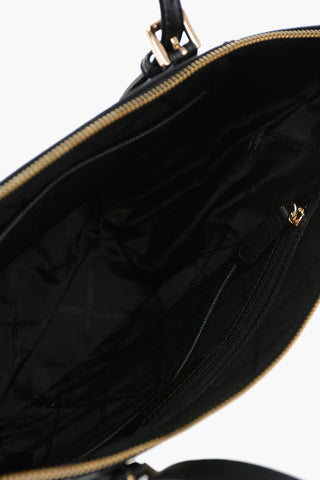 Barsa Tote in Pelle Martellata con Hardware Dorati