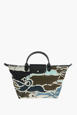 Printed Fabric Double Handle LE PLIAGE Bag 