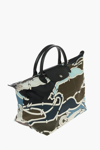 Printed Fabric Double Handle LE PLIAGE Bag 