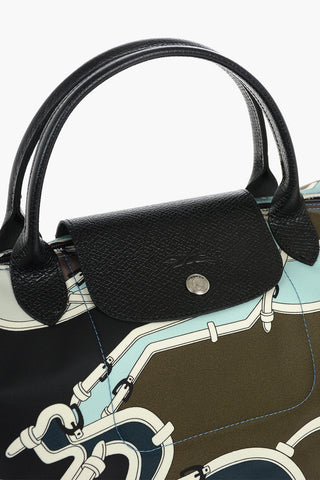 Printed Fabric Double Handle LE PLIAGE Bag 
