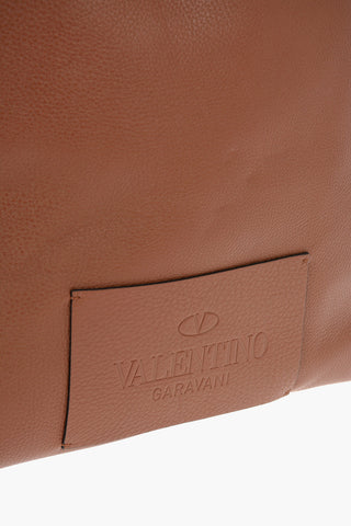 Removable Shoulder Strap Textured Leather Tote Bag