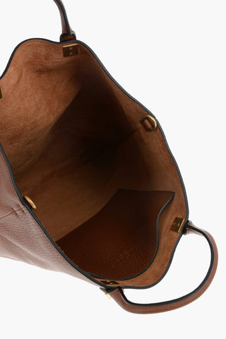 Removable Shoulder Strap Textured Leather Tote Bag
