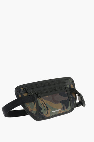 Camo-printed Bumbag with Leather Detailing