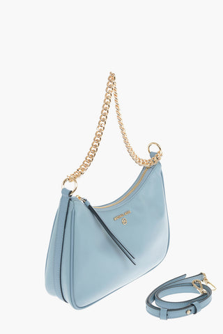 Borsa a Spalla in Nylon con Hardware Dorati