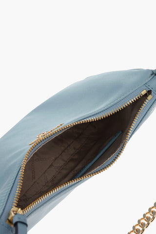 Borsa a Spalla in Nylon con Hardware Dorati