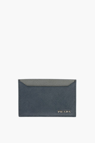 Porta Carte in Pelle Saffiano con Logo