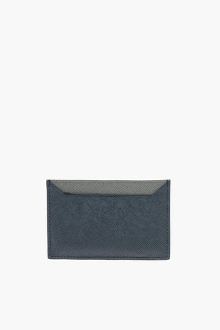 Porta Carte in Pelle Saffiano con Logo