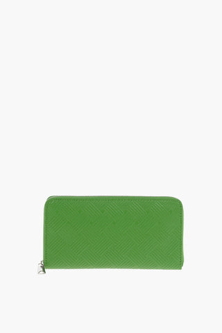 Portafoglio in Pelle Stampata con Zip