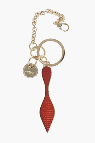 Metal RED SOLE Keyring with Pendant and Chain
