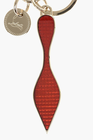 Metal RED SOLE Keyring with Pendant and Chain
