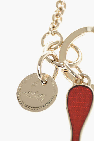 Metal RED SOLE Keyring with Pendant and Chain