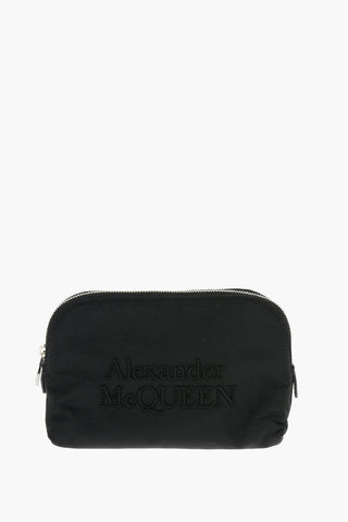 Pochette in Nylon con Logo e Zip